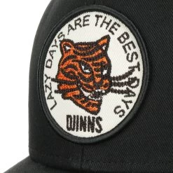 6P TrueFit Lazy Tiger Cap By Djinns -Modehutgeschäft 6P TrueFit Lazy Tiger Cap by Djinns schwarz.65001 4rf4