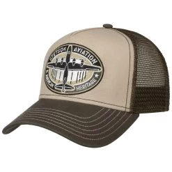 Aviation Trucker Cap By Stetson -Modehutgeschäft Aviation Trucker Cap by Stetson beige.62894 rf15