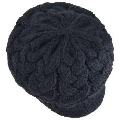 Cable Knit Ballonmütze By Seeberger -Modehutgeschäft Cable Knit Ballonmuetze by Seeberger dunkelblau.63241 1rf192