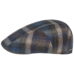Camanto Virgin Wool Check Flatcap By Stetson -Modehutgeschäft Camanto Virgin Wool Check Flatcap by Stetson blau.53670 rf2