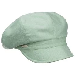 Chambray Ballonmütze By Seeberger -Modehutgeschäft Chambray Ballonmuetze by Seeberger gruen.64880 rf39