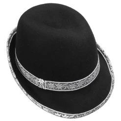 Modehutgeschäft -Modehutgeschäft Damen Trachtenhut mit Edelwei Garnitur grau.44016 1f13