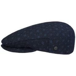 Dots Wool Flatcap By Bugatti -Modehutgeschäft Dots Wool Flatcap by bugatti dunkelblau.64844 rf192