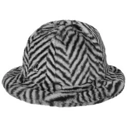 Faux Fur Stripe Casual Stoffhut By Kangol -Modehutgeschäft Faux Fur Stripe Casual Stoffhut by Kangol grau.64585 rf13