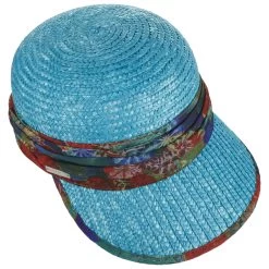 Flower Band Strohcap By Seeberger -Modehutgeschäft Flower Band Strohcap by Seeberger tuerkis.60916 1rf42