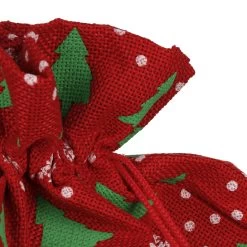 Modehutgeschäft -Modehutgeschäft Geschenkbeutel Tannenbaum Jute 30 cm x 40 cm rot.65556 4rf3
