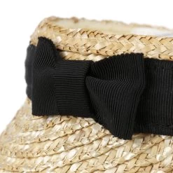 Grace Strohvisor By Betmar -Modehutgeschäft Grace Strohvisor by Betmar natur schwarz.36024 5rf201