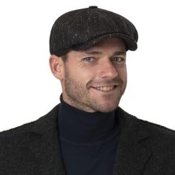 Hatteras Bright Spots Cashmere Flatcap By Stetson -Modehutgeschäft Hatteras Bright Spots Cashmere Flatcap by Stetson.62206 8