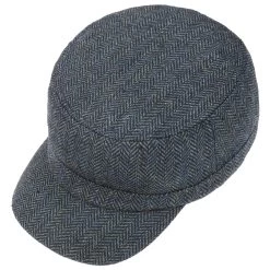 Herringbone Armycap By Lipodo -Modehutgeschäft Herringbone Armycap by Lipodo schwarz blau.48654 1rf186
