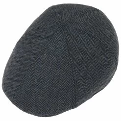 Herringbone Flatcap By Lipodo -Modehutgeschäft Herringbone Flatcap by Lipodo schwarz blau.48696 1rf186