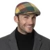 Herringbone Harris Tweed Colour Check Flatcap -Modehutgeschäft Herringbone Harris Tweed Colour Check Flatcap.64552 8