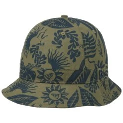 Hibiscus Print Bucket Baumwollhut By New Era -Modehutgeschäft Hibiscus Print Bucket Baumwollhut by New Era oliv.59735 rf14