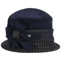 Jomala Patchwork Stoffhut By Lierys -Modehutgeschäft Jomala Patchwork Stoffhut by Lierys dunkelblau.63763 rf192