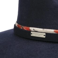 Jonia Floral Underbrim Filzhut By Seeberger -Modehutgeschäft Jonia Floral Underbrim Filzhut by Seeberger dunkelblau.63281 4rf192