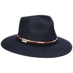 Jonia Floral Underbrim Filzhut By Seeberger -Modehutgeschäft Jonia Floral Underbrim Filzhut by Seeberger dunkelblau.63281 rf192