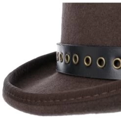 Lacing Steampunk Zylinder By Conner -Modehutgeschäft Lacing Steampunk Zylinder by Conner braun.43225 5rf11