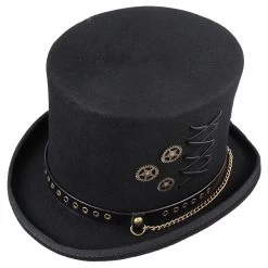 Lacing Steampunk Zylinder By Conner -Modehutgeschäft Lacing Steampunk Zylinder by Conner schwarz.43225 1f4