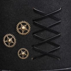 Lacing Steampunk Zylinder By Conner -Modehutgeschäft Lacing Steampunk Zylinder by Conner schwarz.43225 5f4