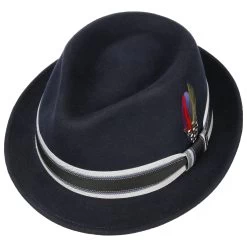 Modehutgeschäft -Modehutgeschäft Lancover Trilby Wollhut by Stetson dunkelblau.62201 1rf192