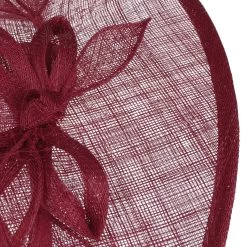 Large Plate Sinamay Fascinator By Seeberger -Modehutgeschäft Large Plate Sinamay Fascinator by Seeberger dunkelrot.64914 4rf171