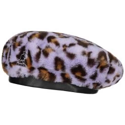Lavender Leo Faux Fur Baske By Kangol -Modehutgeschäft Lavender Leo Faux Fur Baske by Kangol flieder.64589 rf104