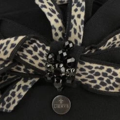 Leopard Side Flower Turban By Lierys -Modehutgeschäft Leopard Side Flower Turban by Lierys schwarz.63207 5rf4