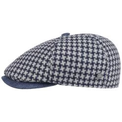 Levaso Check Flatcap By Lierys -Modehutgeschäft Levaso Check Flatcap by Lierys dunkelblau.61567 rf192