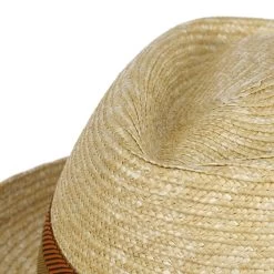 Marcin Pork Pie Strohhut By Lierys Gold -Modehutgeschäft Marcin Pork Pie Strohhut by Lierys Gold natur.62140 5rf40