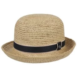 Melone Raffiastroh Mit Denimband By Lierys -Modehutgeschäft Melone Raffiastroh mit Denimband by Lierys natur.61523 rf40
