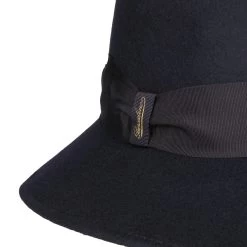 Merino Wool Glockenhut By Borsalino -Modehutgeschäft Merino Wool Glockenhut by Borsalino dunkelblau.64611 4rf192