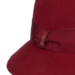 Merino Wool Glockenhut By Borsalino -Modehutgeschäft Merino Wool Glockenhut by Borsalino rot.64611 4rf3