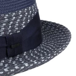 Niver Pork Pie Strohhut By Bailey 1922 -Modehutgeschäft Niver Pork Pie Strohhut by Bailey 1922 dunkelblau.62549 4rf192