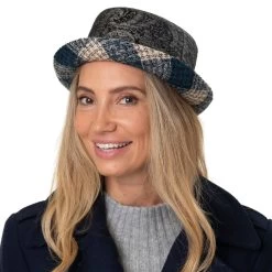 Paisley Pork Pie Stoffhut By Alfonso DEste -Modehutgeschäft Paisley Pork Pie Stoffhut by Alfonso D Este.63723 7