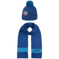 Paul Frank Julius Classic Set Mütze + Schal -Modehutgeschäft Paul Frank Julius Classic Set Muetze Schal blau.61337 rf2