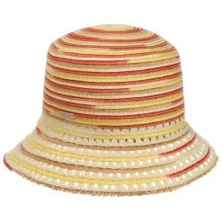 Revola Bucket Strohhut By Seeberger -Modehutgeschäft Revola Bucket Strohhut by Seeberger rot.64877 rf3