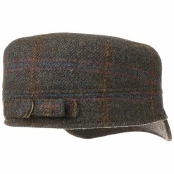 Shetland Wool Armycap By Mayser -Modehutgeschäft Shetland Wool Armycap by Mayser blau gruen.55044 3rf225
