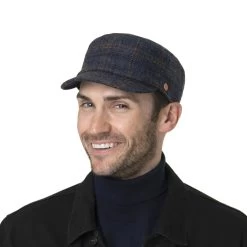 Shetland Wool Check Armycap By Mayser -Modehutgeschäft Shetland Wool Check Armycap by Mayser.63492 8