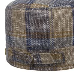 Sören Check Armycap By Mayser -Modehutgeschäft Soeren Check Armycap by Mayser beige blau.61235 3rf212