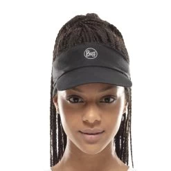 Solid Black Pack Run Visor By BUFF -Modehutgeschäft Solid Black Pack Run Visor by BUFF.58571 7