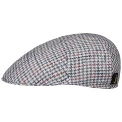 Summer Houndstooth Flatcap By Borsalino -Modehutgeschäft Summer Houndstooth Flatcap by Borsalino blau wei .66045 rf219