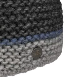 Tricolour Strickmütze Mit Bommel By Lierys -Modehutgeschäft Tricolour Strickmuetze mit Bommel by Lierys blau.57656 4rf2