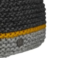 Tricolour Strickmütze Mit Bommel By Lierys -Modehutgeschäft Tricolour Strickmuetze mit Bommel by Lierys gelb.57656 4rf45