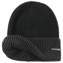 Twotone Merinomütze By Stetson -Modehutgeschäft Twotone Merinomuetze by Stetson schwarz.58953 1rf4