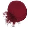 Walkmütze Mit Federn By Bedacht -Modehutgeschäft Walkmuetze mit Federn by bedacht rot.60459 1rf3