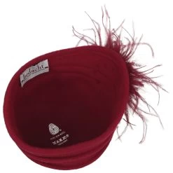 Walkmütze Mit Federn By Bedacht -Modehutgeschäft Walkmuetze mit Federn by bedacht rot.60459 2rf3